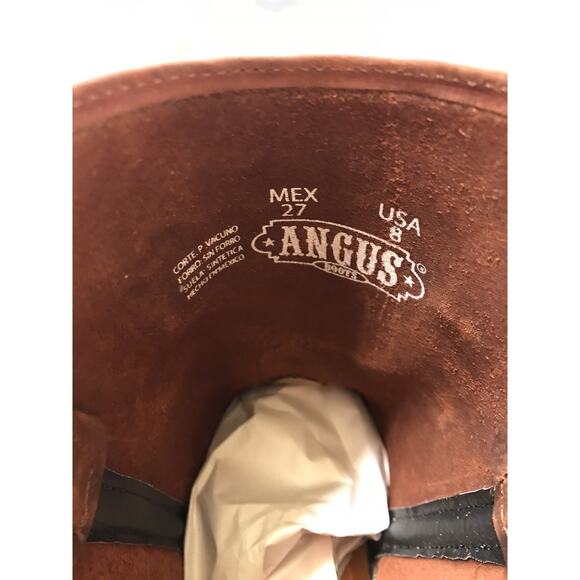 Angus Men's Work Boots Brown with Steel Safety Toe CONSTRUCTION BOTAS NON SLIP 8 - Picture 9 of 10